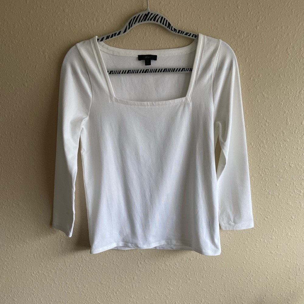 Square neck ponte J. Crew top